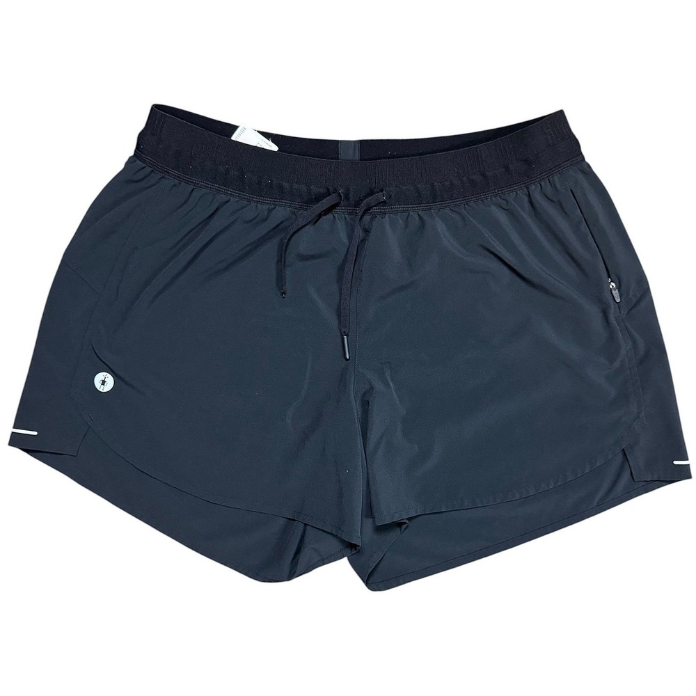 Smartwool Womens Active Shorts Black Merino Wool Blend Size L SW002396 SP24